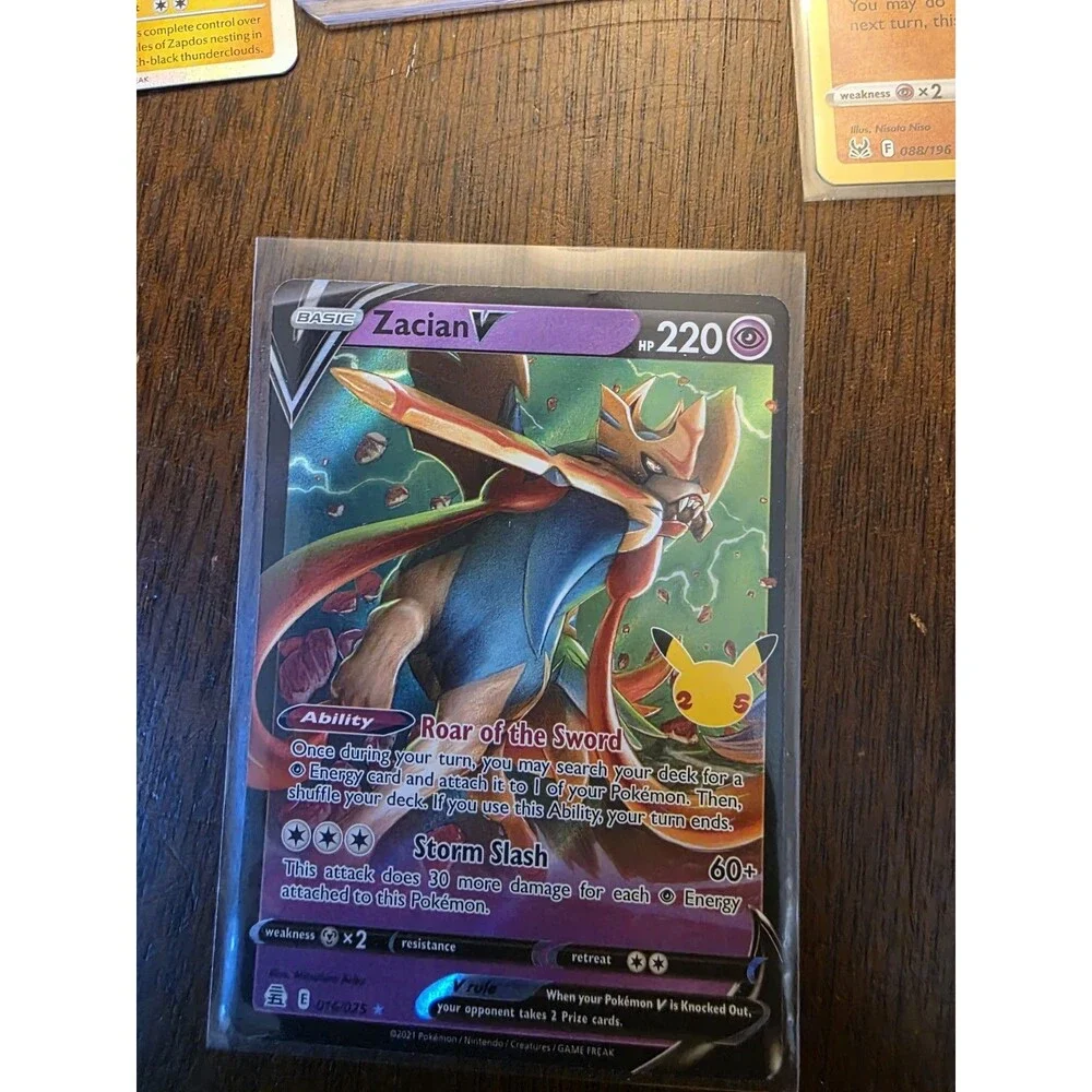 Pokemon TCG Celebrations 6 Card Lot Zapdos Machamp Zacian V Holo Full Art